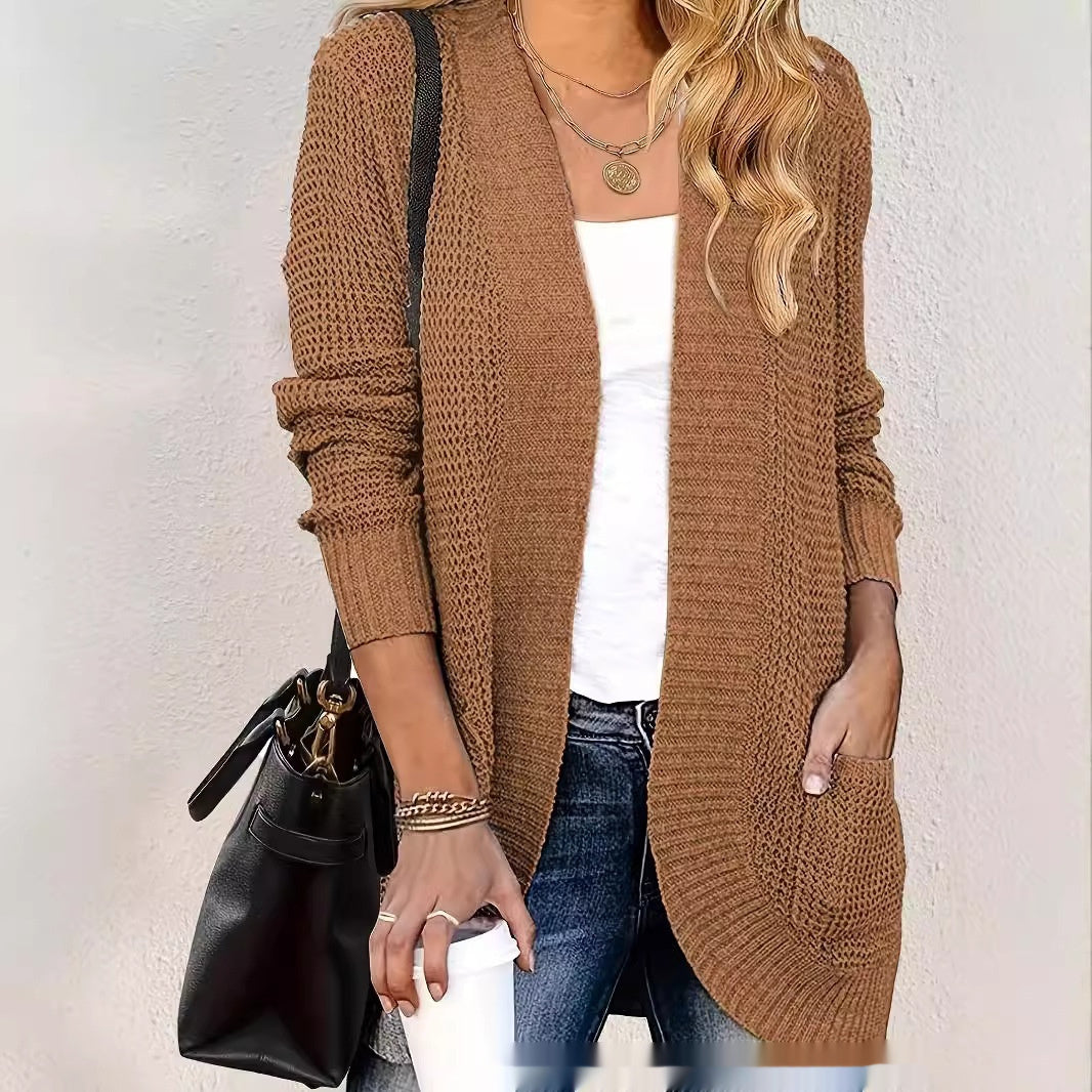 Women Knitwear Slim-fit Commute Cardigan Jacket